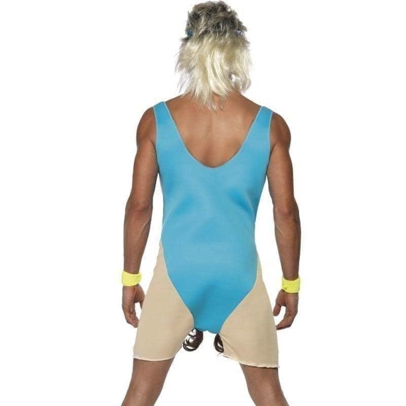 Lets Get Physical Work Out Costume Smiffys Adult Blue Bodysuit_3