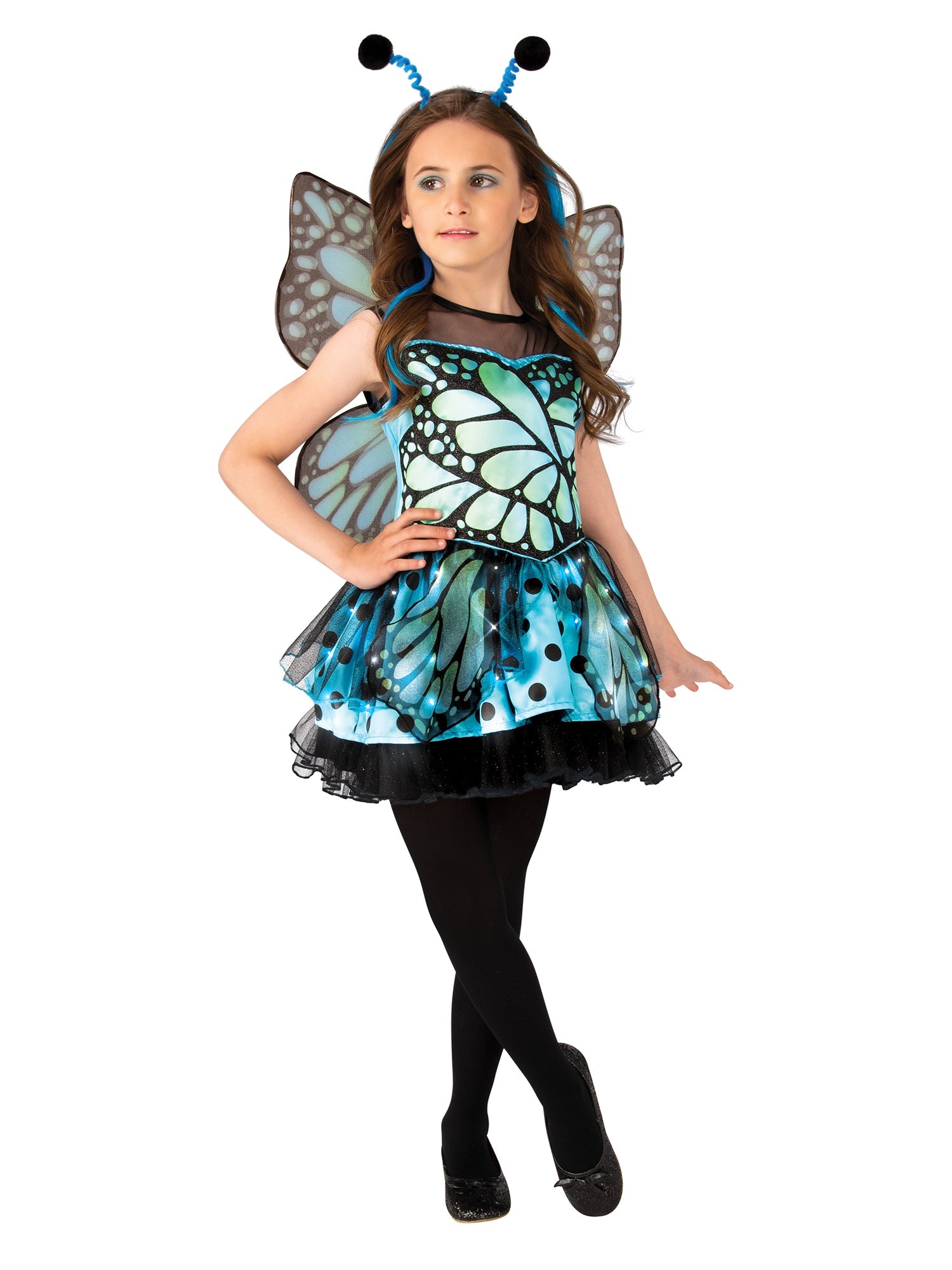 Light Up Blue Butterfly Costume for Kids 1