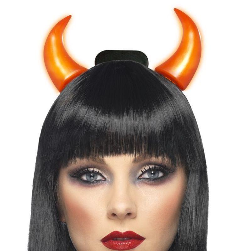 Light Up Devil Horns Adult Red 1