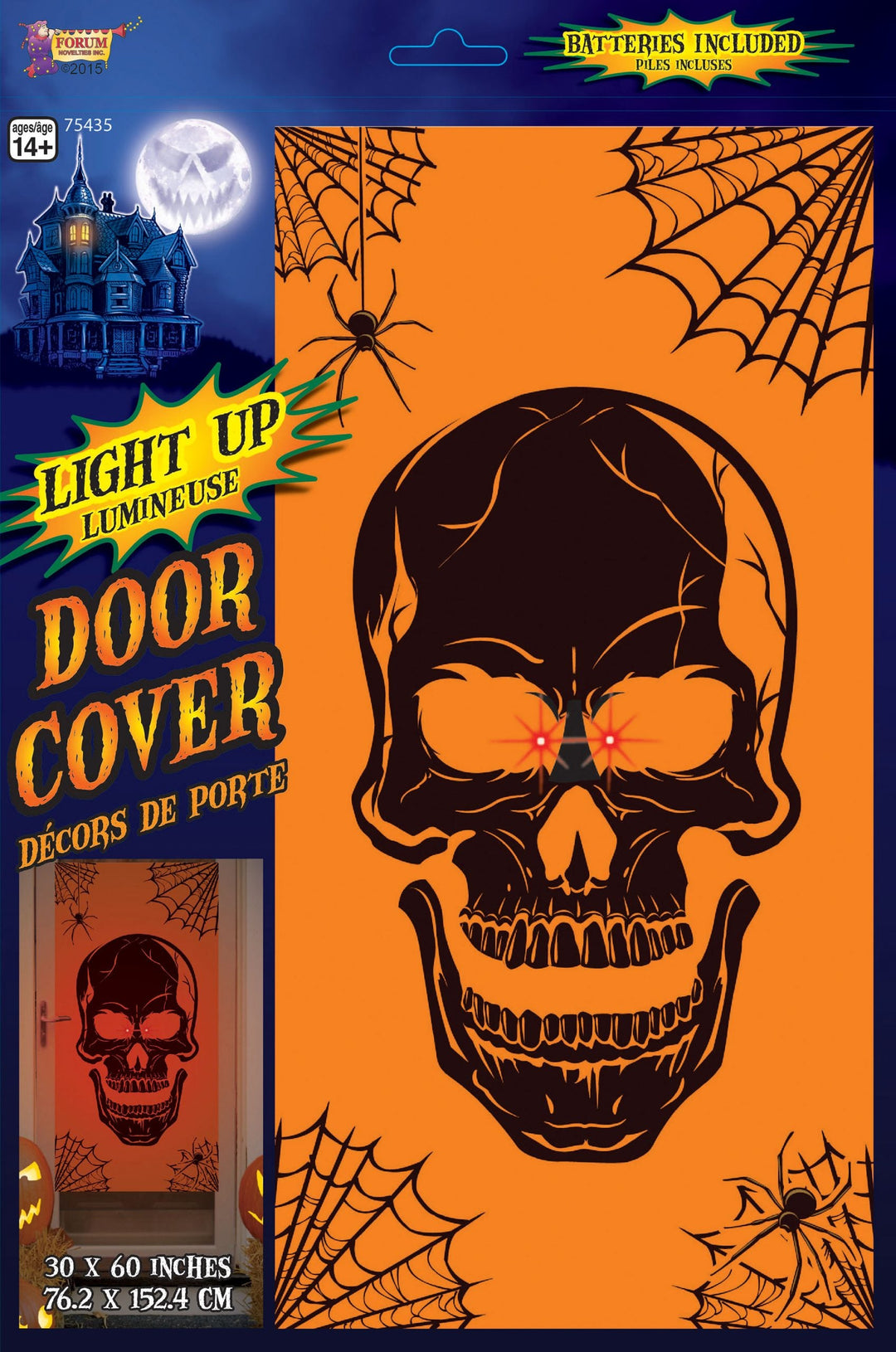 Light Up Door Cover Skull Halloween Items Unisex_1