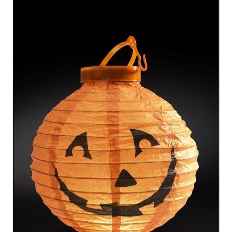 Light Up Led Paper Pumpkin Lantern Adult Orange_1