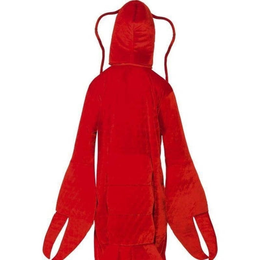 Lobster Costume Adult Red Bodysuit Hood 2