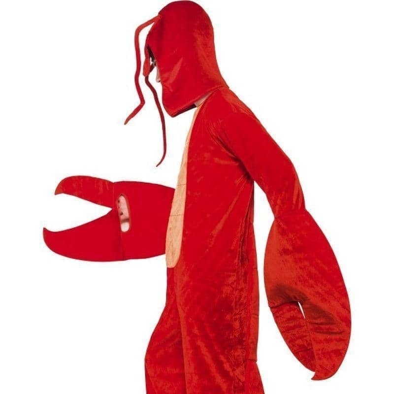 Lobster Costume Adult Red Bodysuit Hood 3