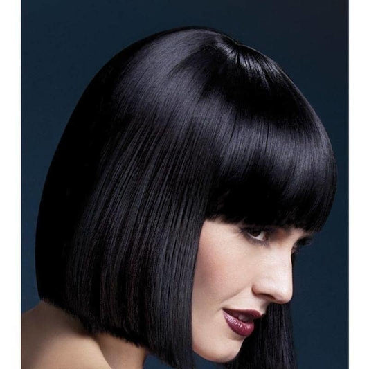 Lola Bob Blunt Wig Fever Adult Black 12" Long 1