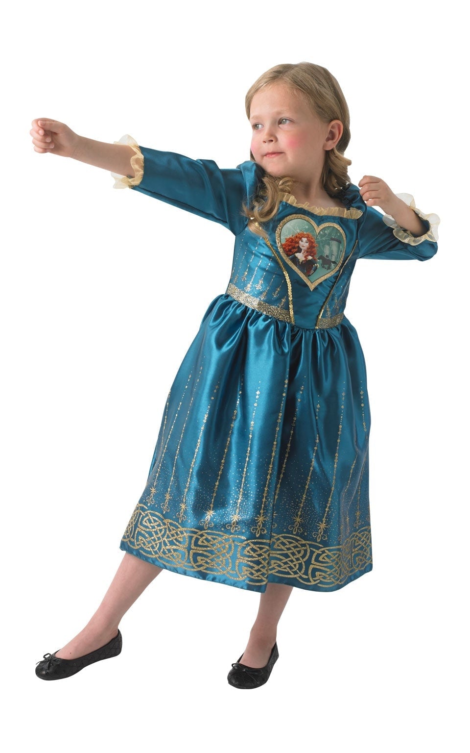 Loveheart Merida Girls Princess Dress 1