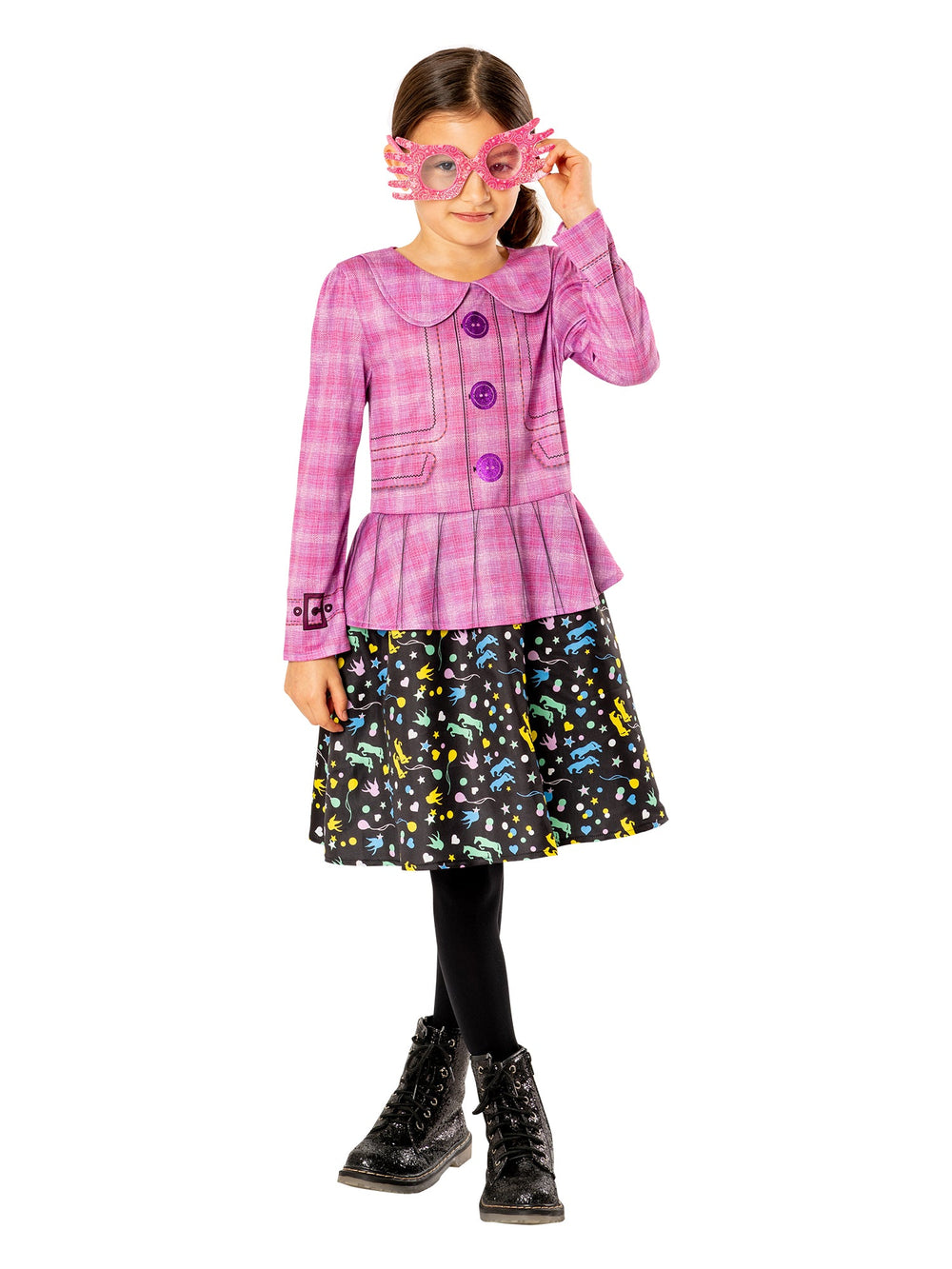 Luna Lovegood Costume with Glasses Girls Harry Potter Dress_2