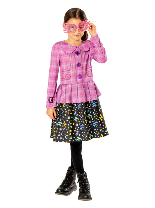 Luna Lovegood Costume with Glasses Girls Harry Potter Dress 2