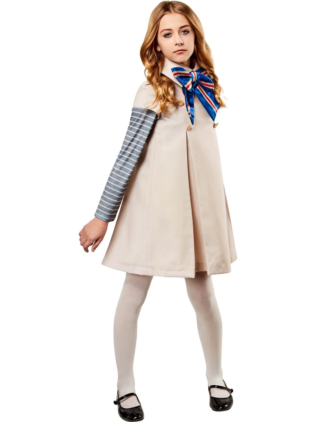 M3GAN Girls Costume Dress with attached Bow M3GAN Girls Costume Dress with attached Bow