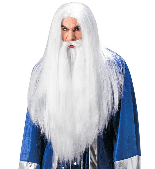 Wizard Wig With Maxi Beard & Moustache In Box