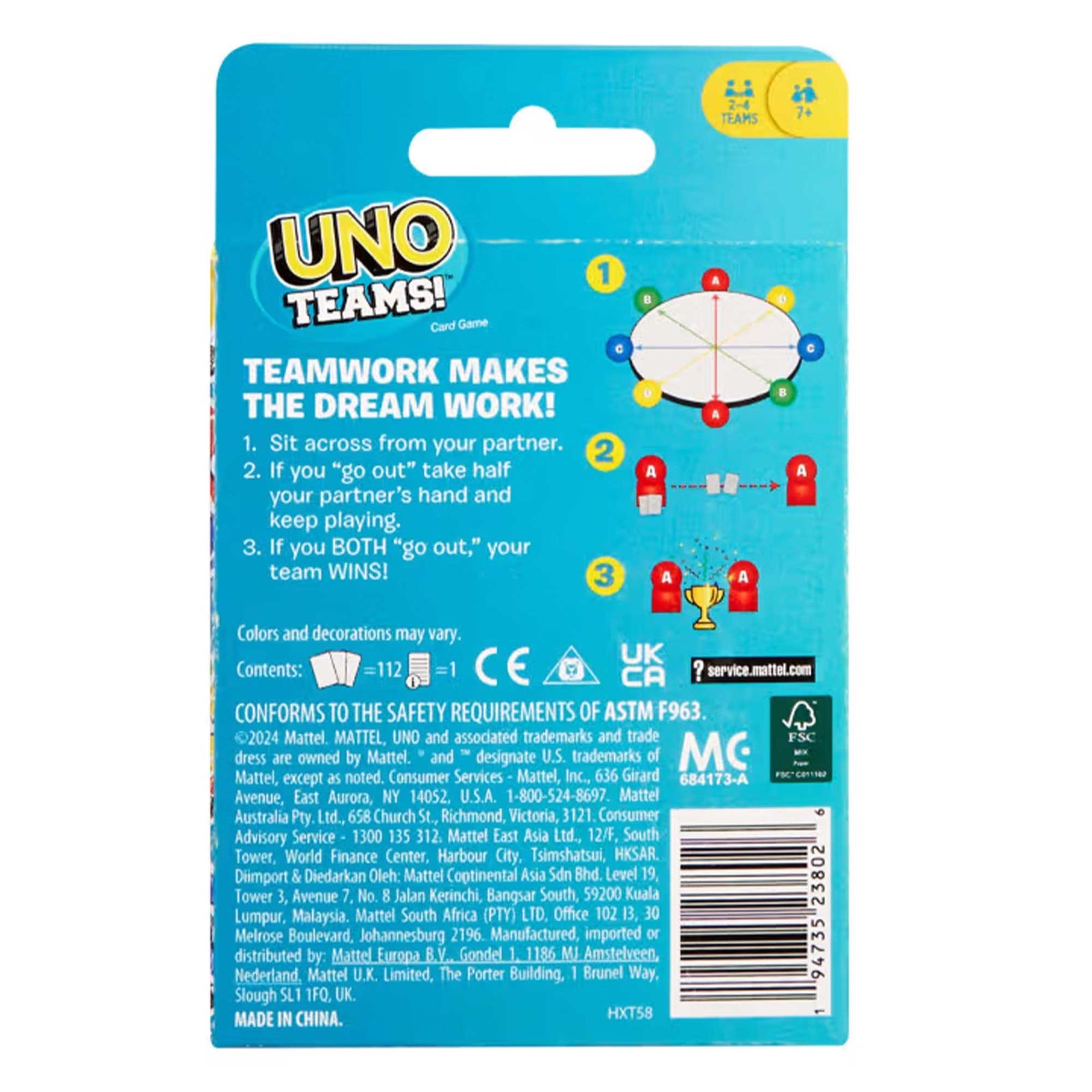UNO Teams Board Game by Mattel 2