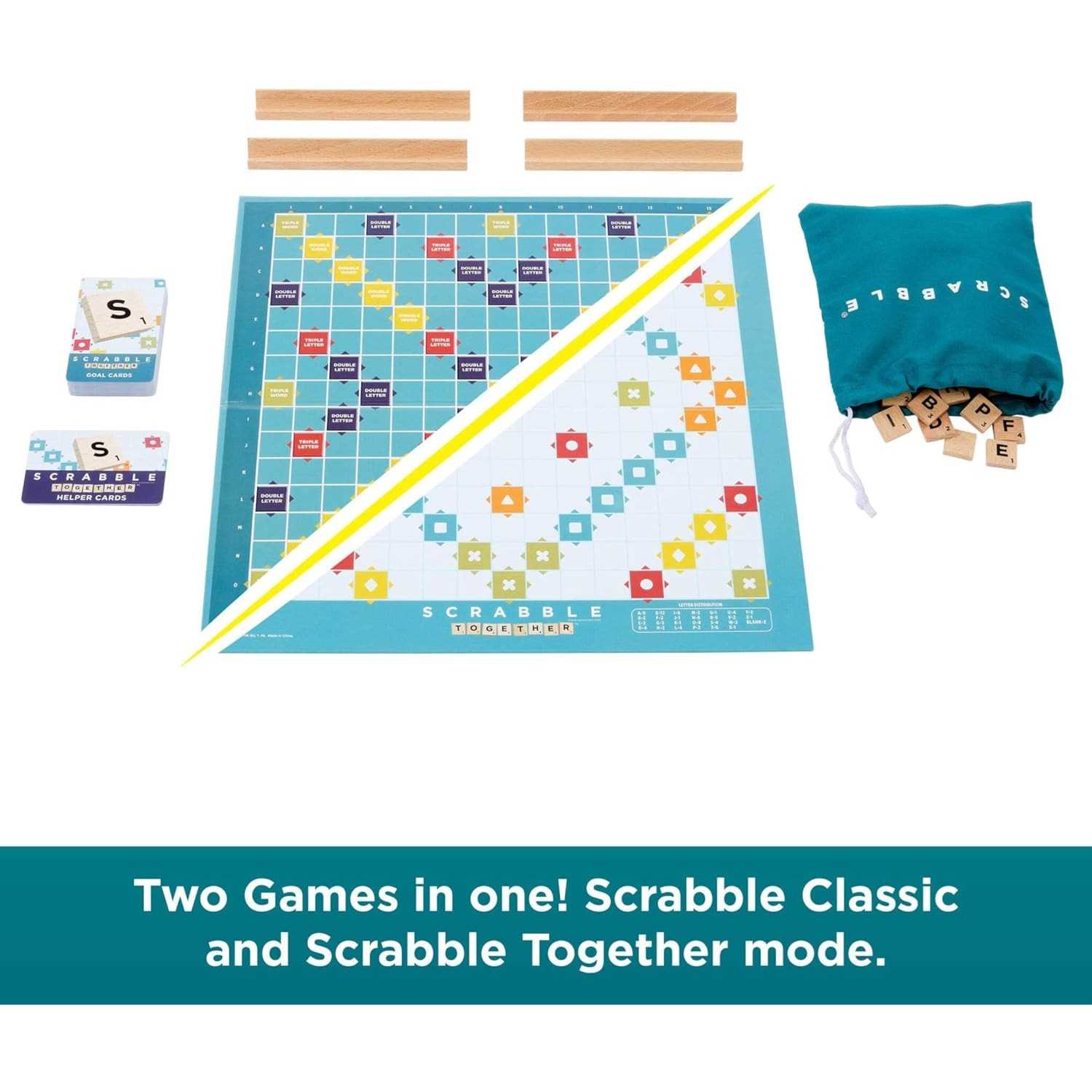 Scrabble Wood Refresh Board Game by Mattel 2