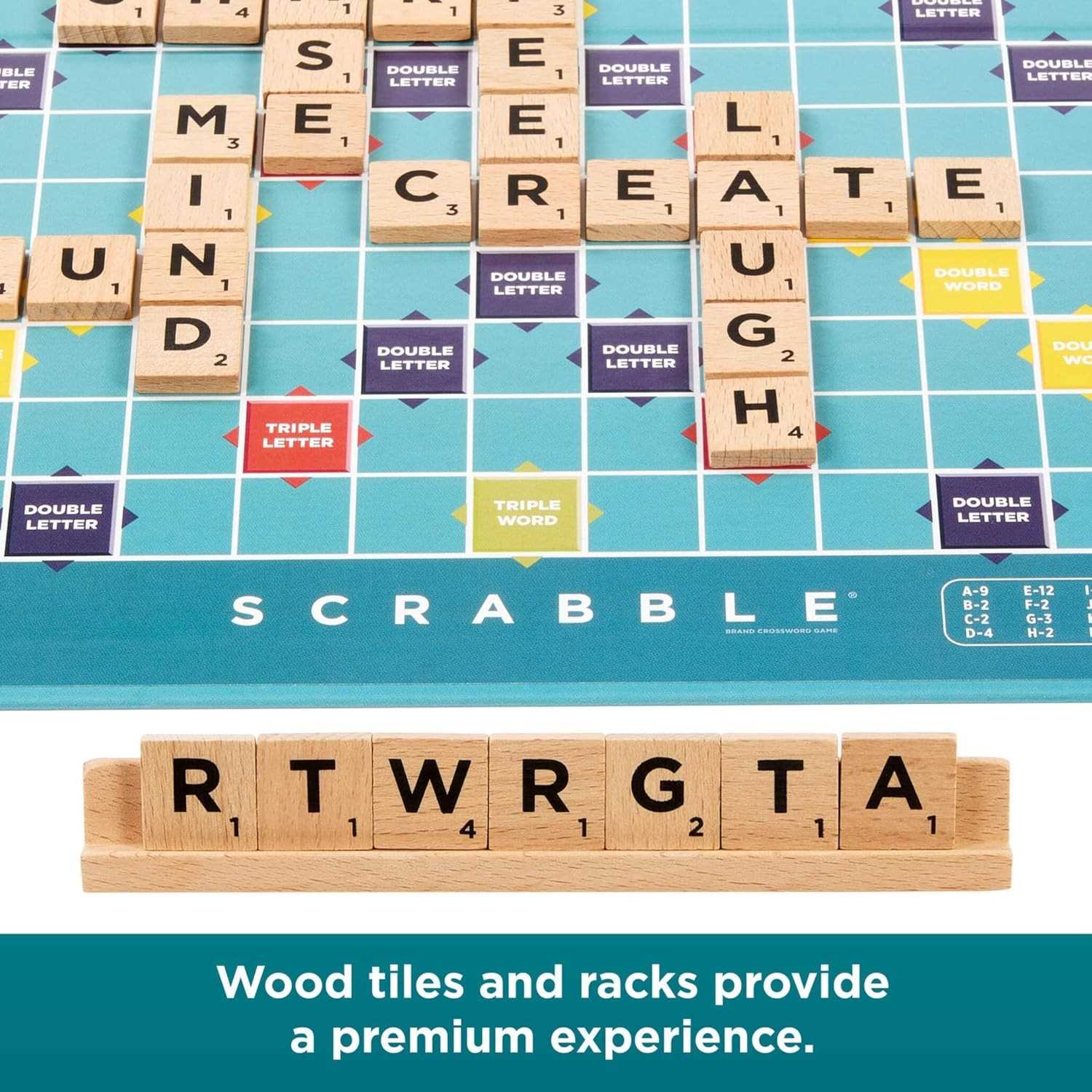 Scrabble Wood Refresh Board Game by Mattel 3
