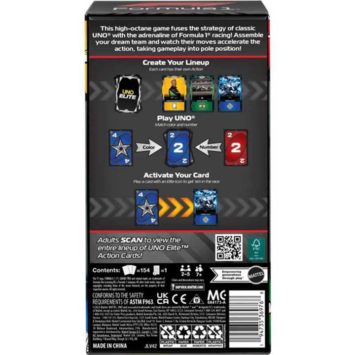 UNO Elite F1 2025 Core Edition Starter Set Card Game