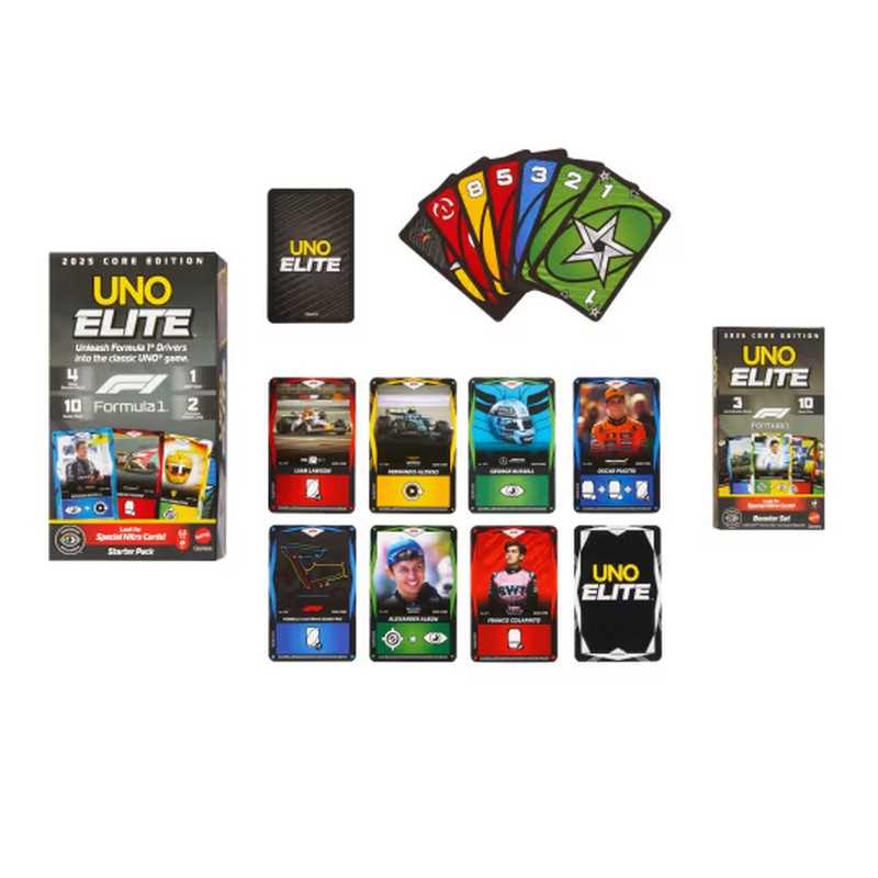 UNO Elite F1 2025 Core Edition Booster Set Card Game Expansion