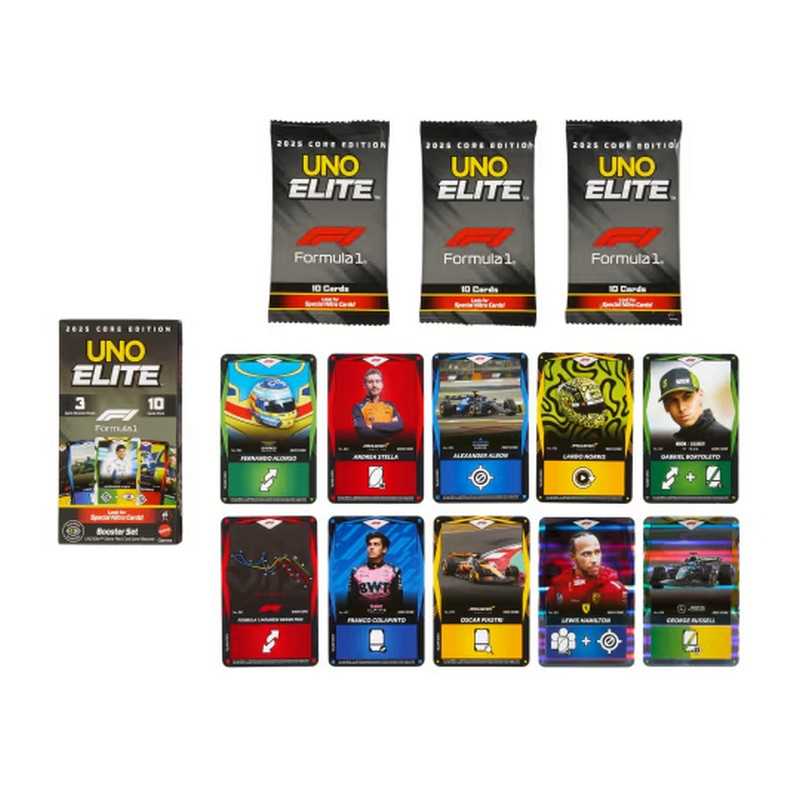 UNO Elite F1 2025 Core Edition Booster Set Card Game Expansion