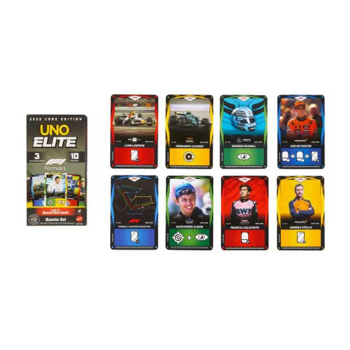 UNO Elite F1 2025 Core Edition Booster Set Card Game Expansion
