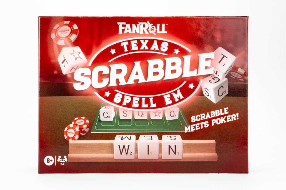 Scrabble Texas Spell Em Hasbro FanRoll Board Game by Metallic Dice 1
