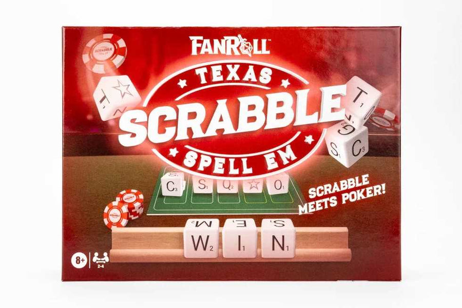 Scrabble Texas Spell Em Hasbro FanRoll Board Game by Metallic Dice 1