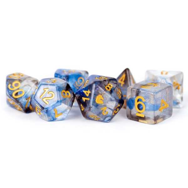 Resin Poly Dice Set: Unicorn Arctic Storm 1