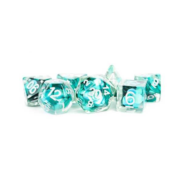 Resin Poly Dice Set Mermaid Scales Gaming Accessory by Metallic Dice 1