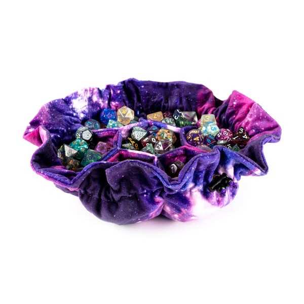 Nebula Velvet Compartment Dice Bag 1