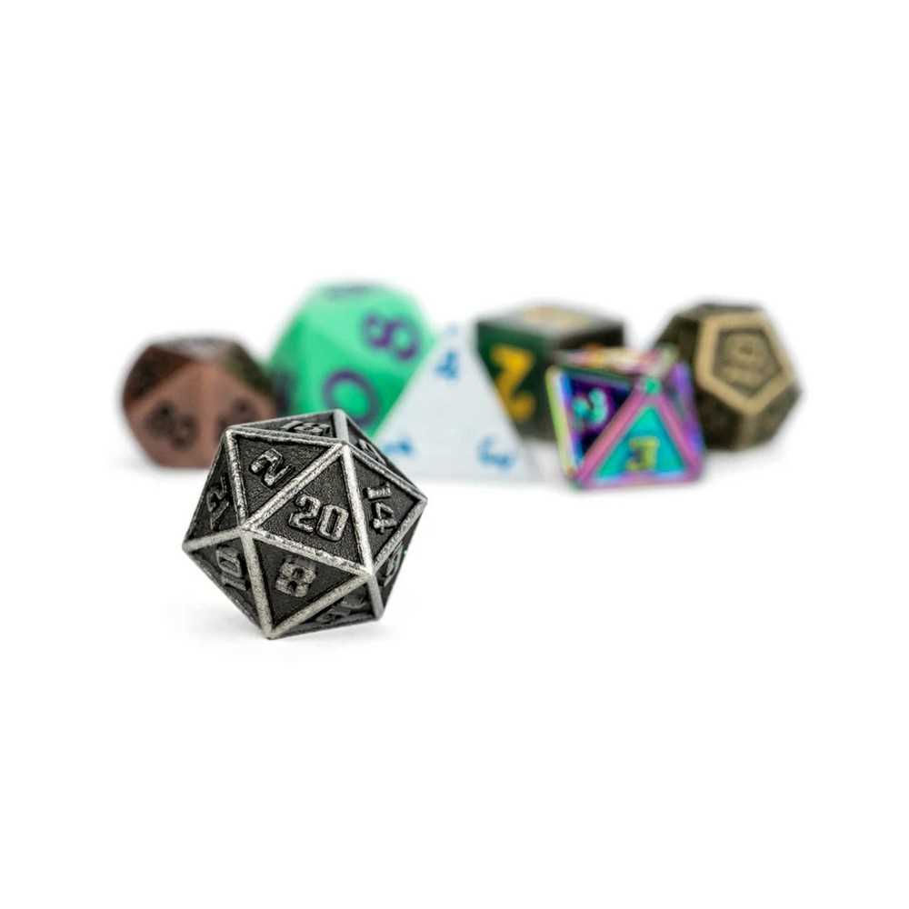 FanRoll Mystery Misfit Mini Metal Polyhedral Dice Set Display of 12 Gaming Accessory by Metallic Dice 3