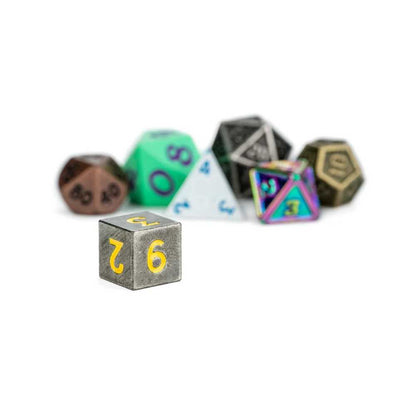 FanRoll Mystery Misfit Mini Metal Polyhedral Dice Set Display of 12 Gaming Accessory by Metallic Dice 4