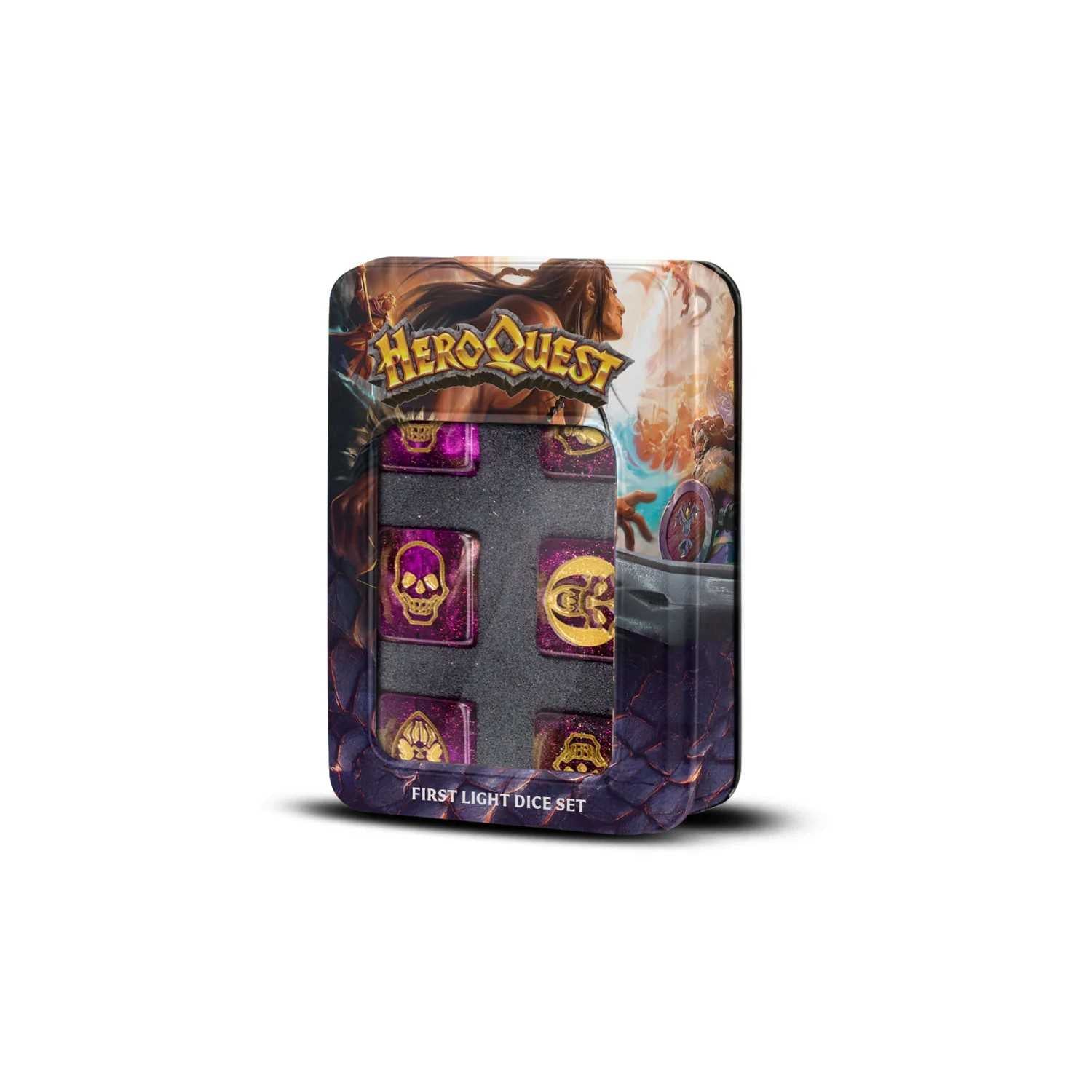 HeroQuest First Light D6 Dice Set FanRoll Gaming Accessory by Metallic Dice 1