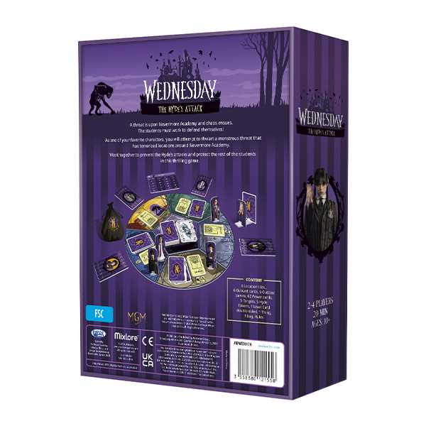 Wednesday The Hydes Attack Board Game by Mixlore 4