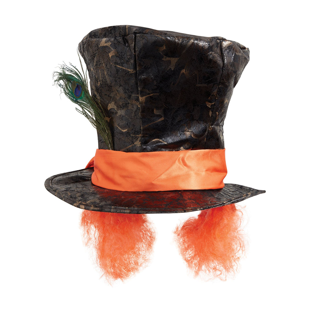 Mad Hatter Hat Alice In Wonderland Style with Orange Hair Mad Hatter Hat Alice In Wonderland Style with Orange Hair