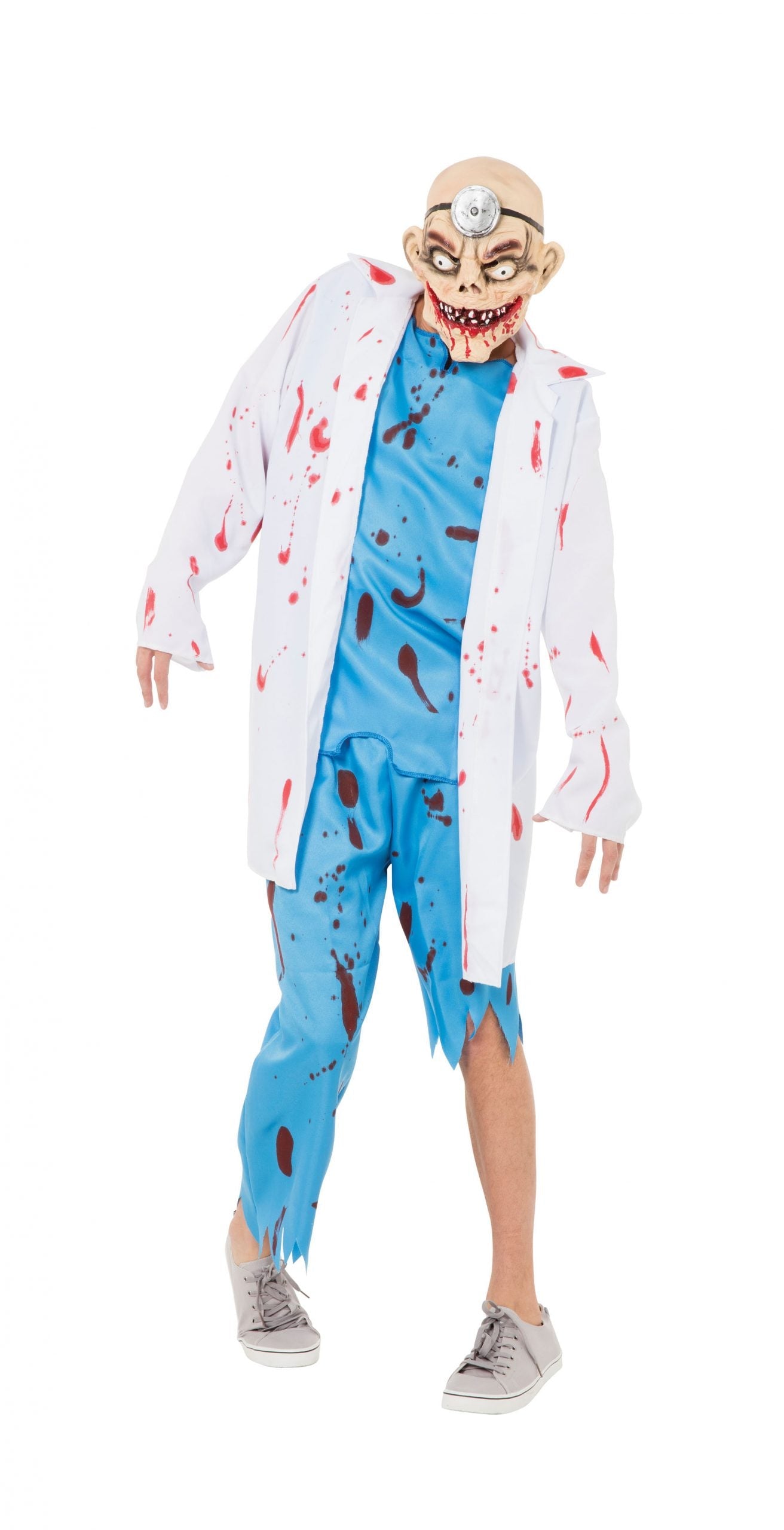 Mad Surgeon Coat Tousers + Mask Adult Costume Male Chest Size 44" 1