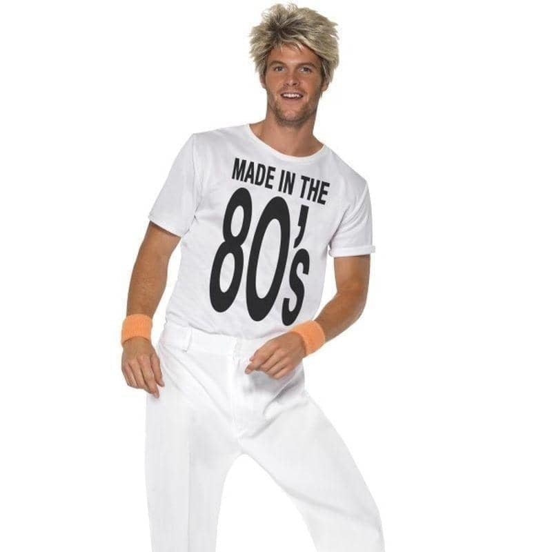 Made In 80s Costume Adult White Black_1