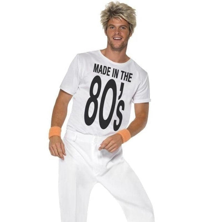 Made In 80s Costume Adult White Black_1