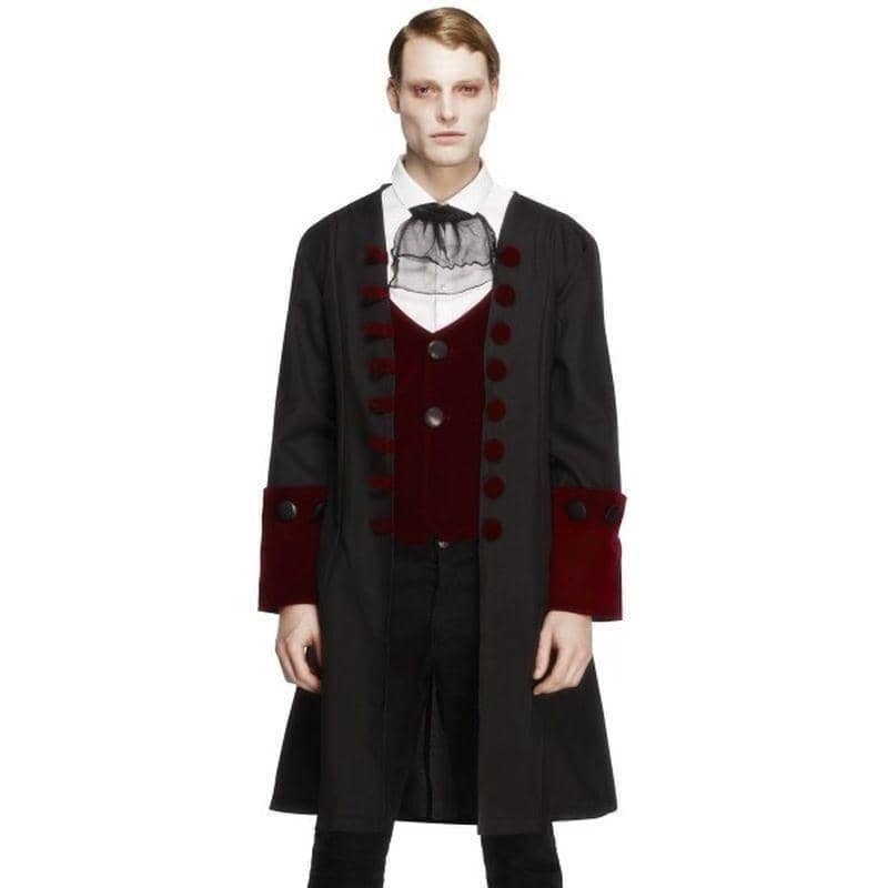 Male Fever Gothic Vamp Costume Adult Black Red_1