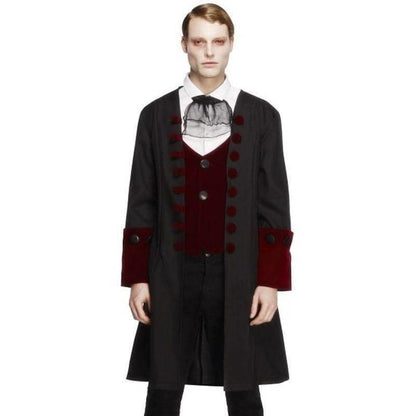 Gothic Vampire Costume Adult Black Coat 2