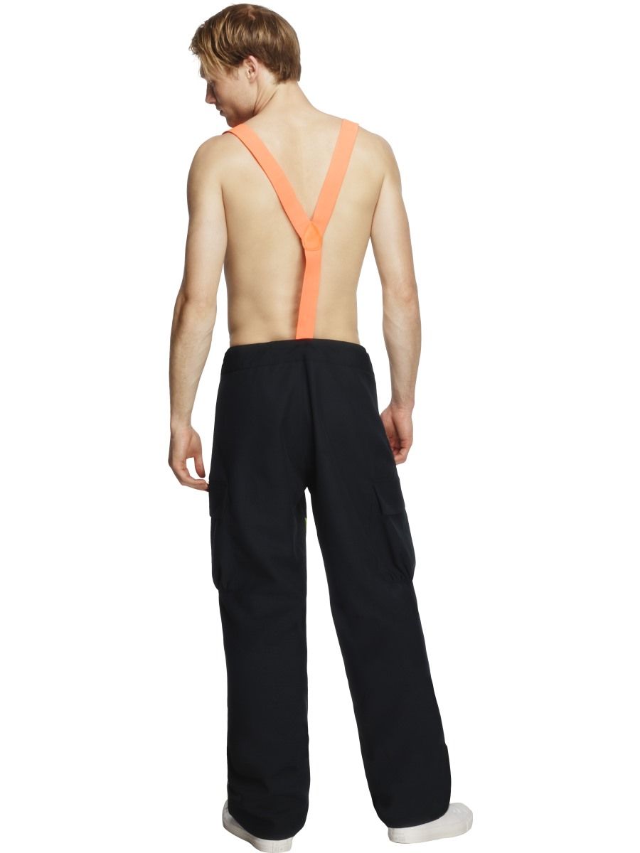 Male Firefighter Costume Fever Adult Blue Orange 4