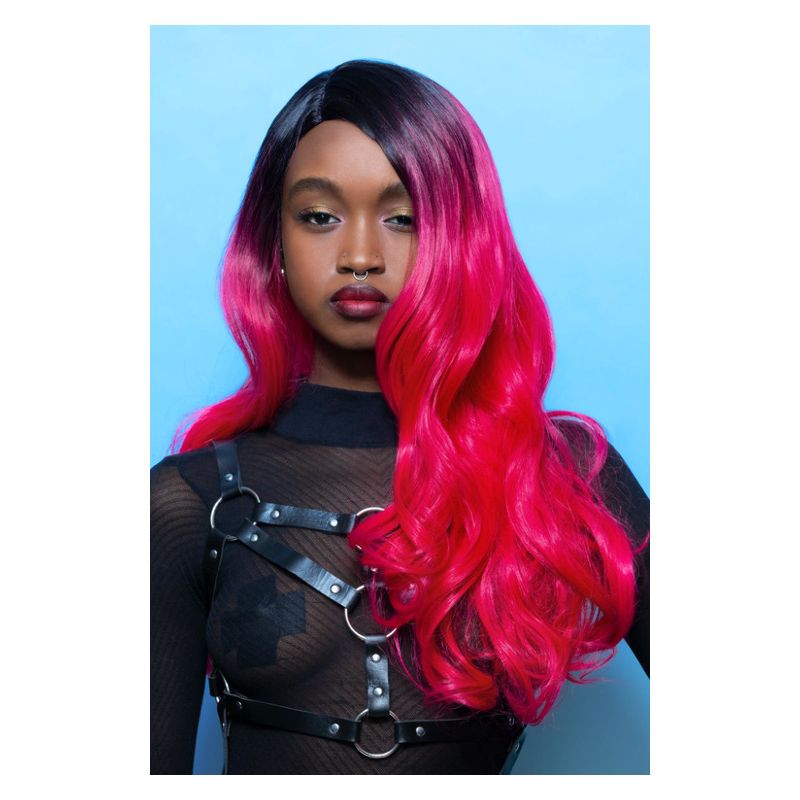 Manic Panic® Cleo Rose Queen Bitch Wig Adult Black Pink 1