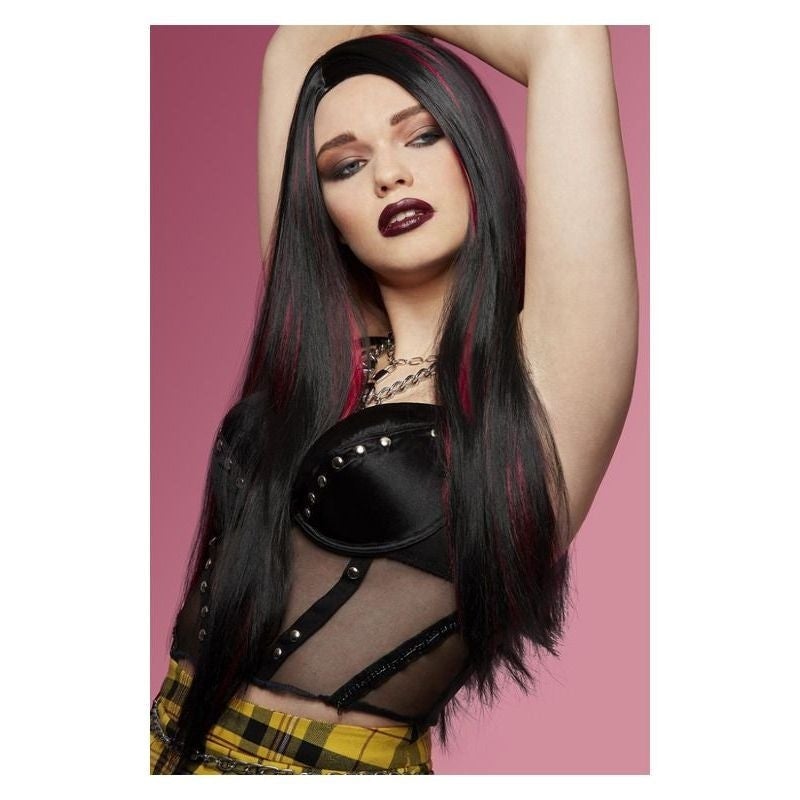 Manic Panic® Vampire’s Kiss™ Super Vixen Wig Black Red 1