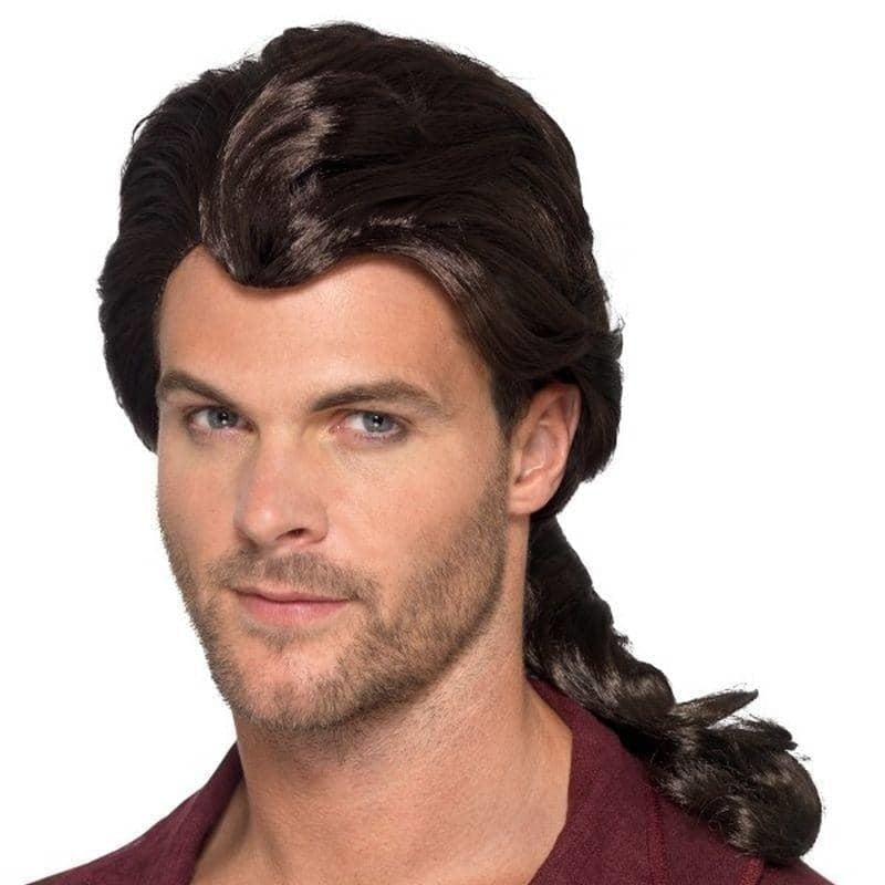Marauder Pirate Wig Adult Brown Gaston Beauty and the Beast_1