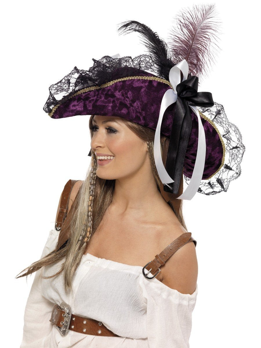 Marauding Pirate Hat Fever Adult Purple_2