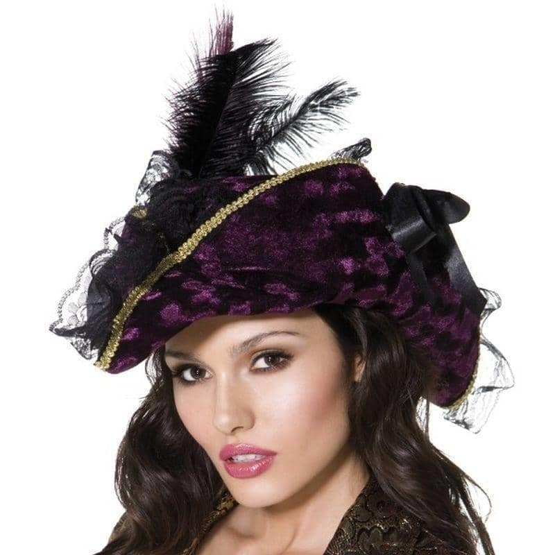 Marauding Pirate Hat Fever Adult Purple_1