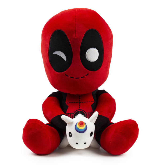 Marvel Deadpool Riding A Unicorn Hugme Vibrating 16 Inch Plush 1