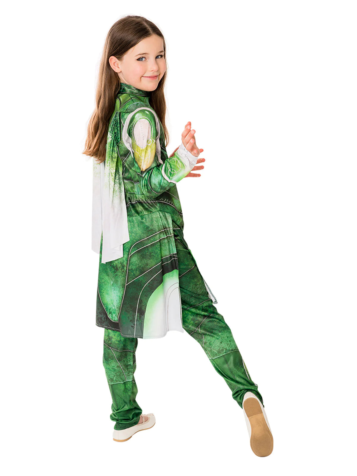 ‌Marvel Eternals Girls Sersi Costume Green Dress 3