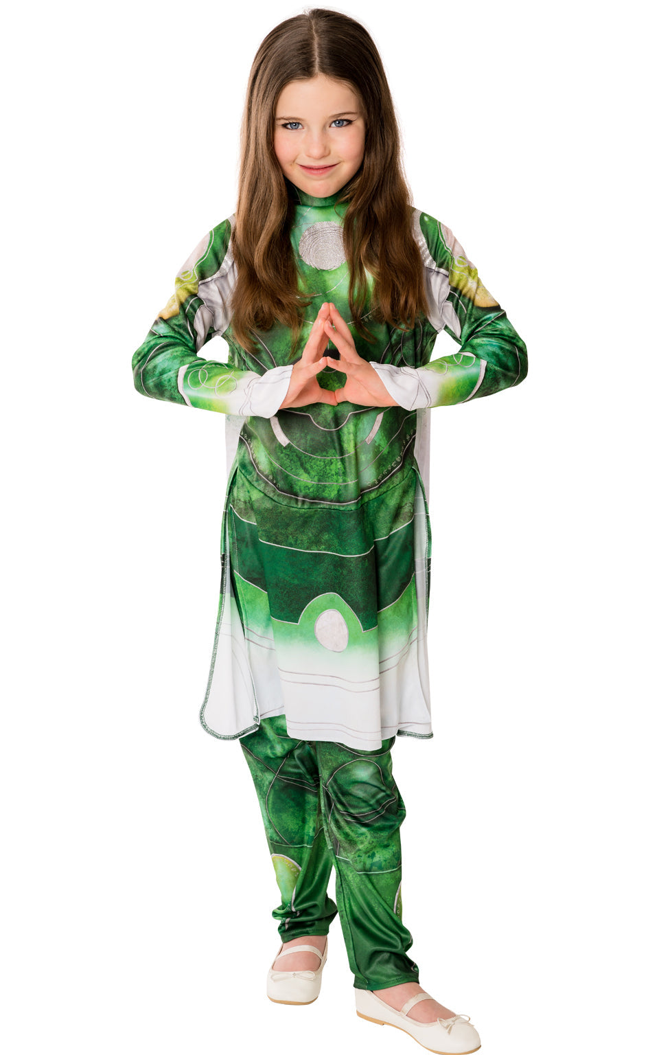 ‌Marvel Eternals Girls Sersi Costume Green Dress 1