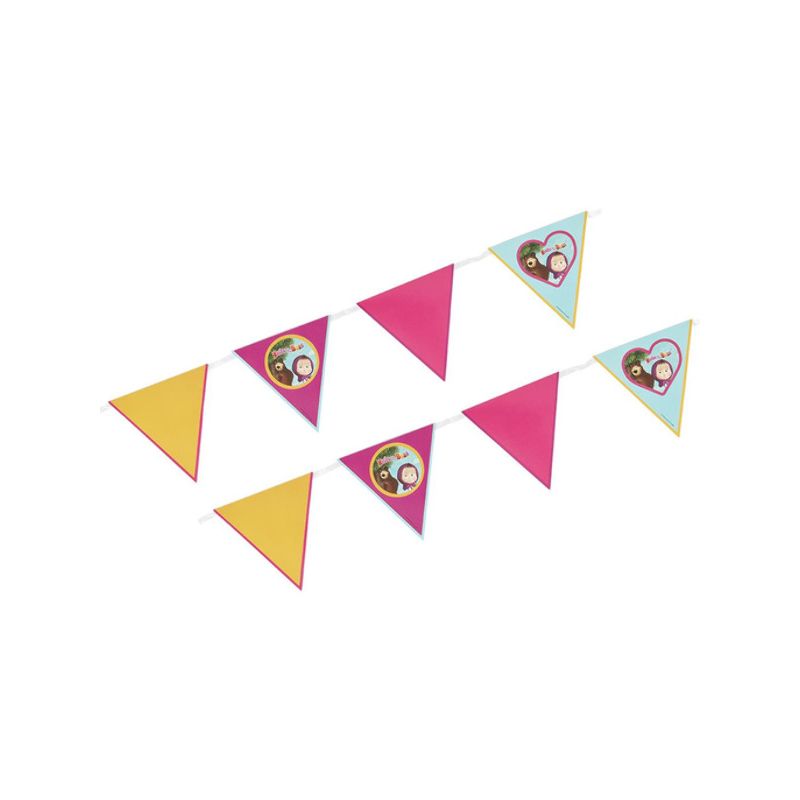 Masha and The Bear Tableware Party Bunting Child Blue Orange Pink Purple 1