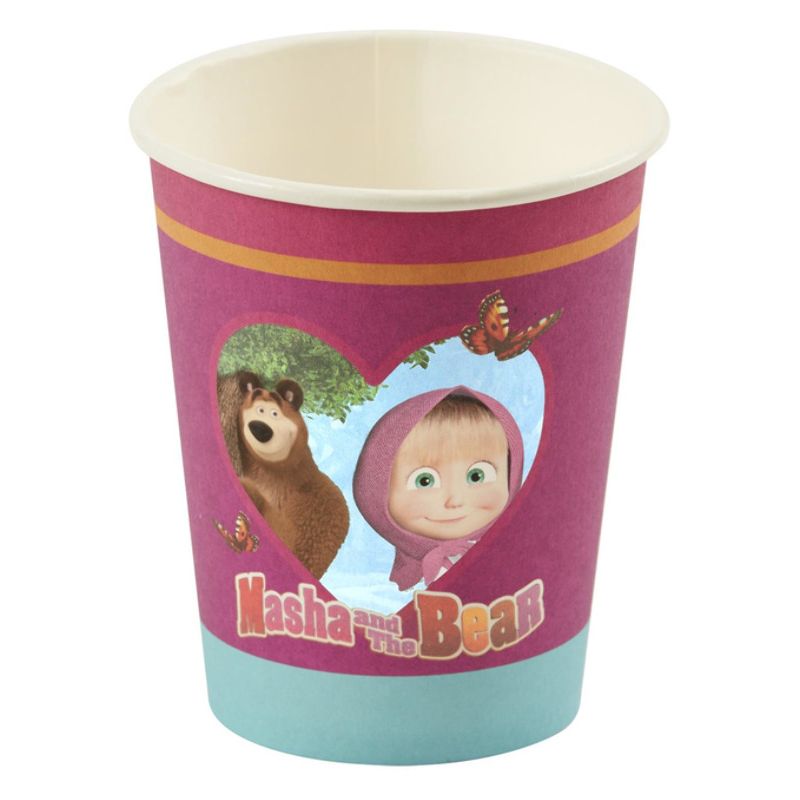 Masha and The Bear Tableware Party Cups x8 Child Pink 1