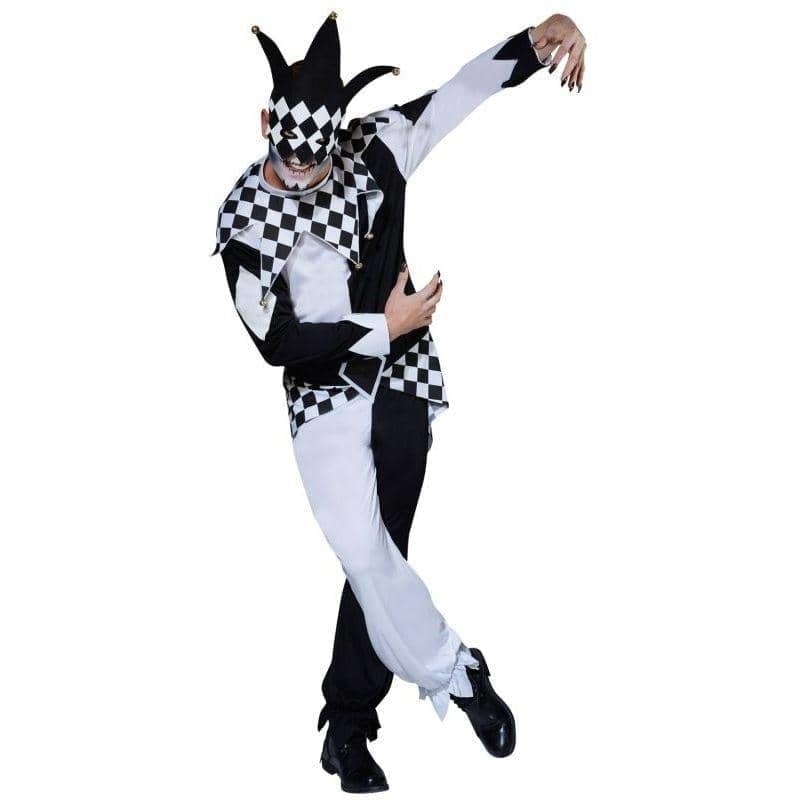 Masked Dark Jester Costume Adult 1