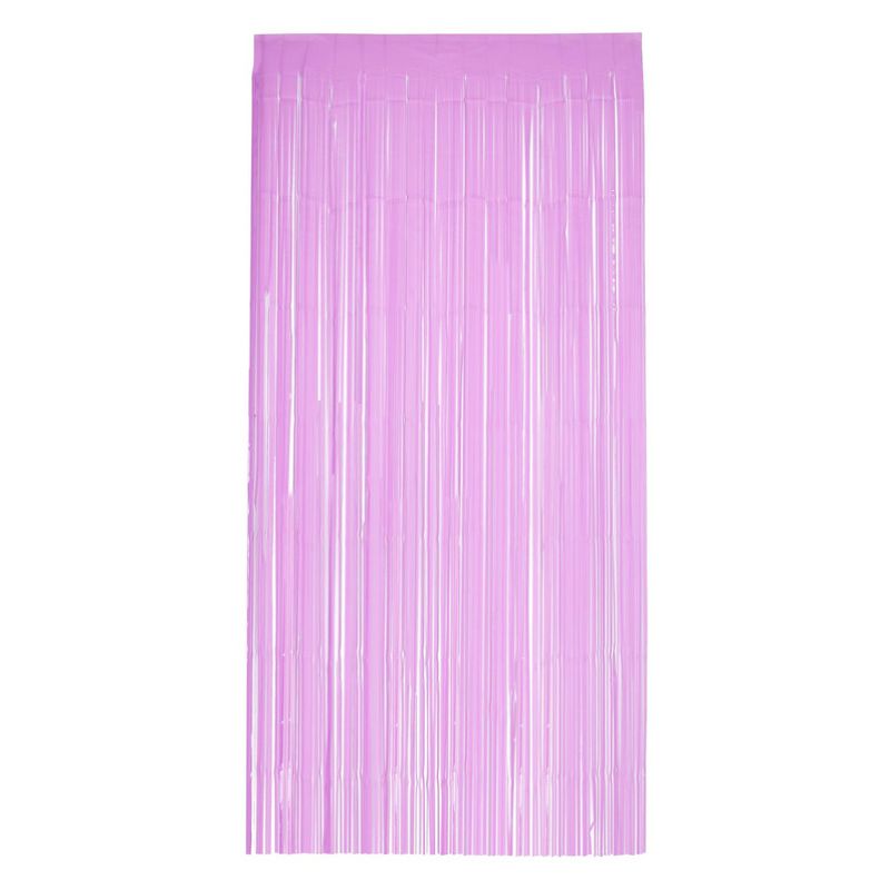Matt Fringe Curtain Backdrop Baby Pink 1