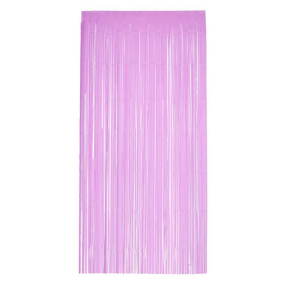 Matt Fringe Curtain Backdrop Baby Pink 1