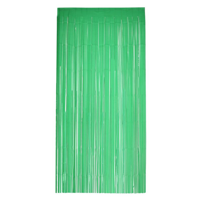 Matt Fringe Curtain Backdrop Green Adult 1